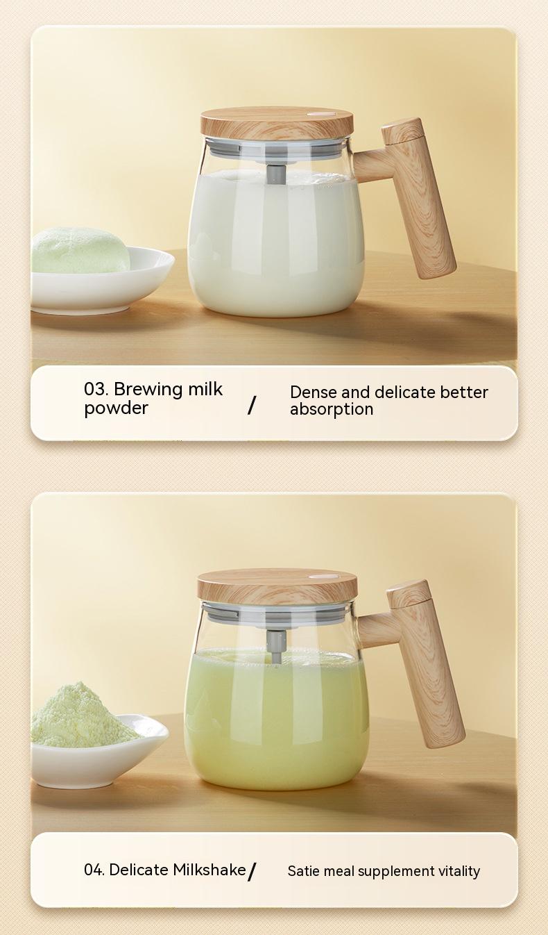 Self-Stirring Glass Coffee Mug, 400 ml (photo 33)