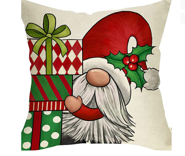 Snowflake Print Christmas Pillow Cover, 45 x 45 cm (photo 26)