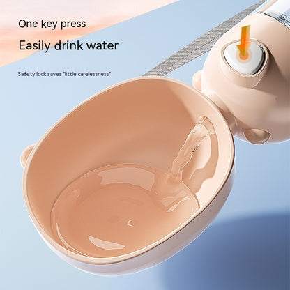 Portable Pet Water Bottle with Food Container (photo 3)