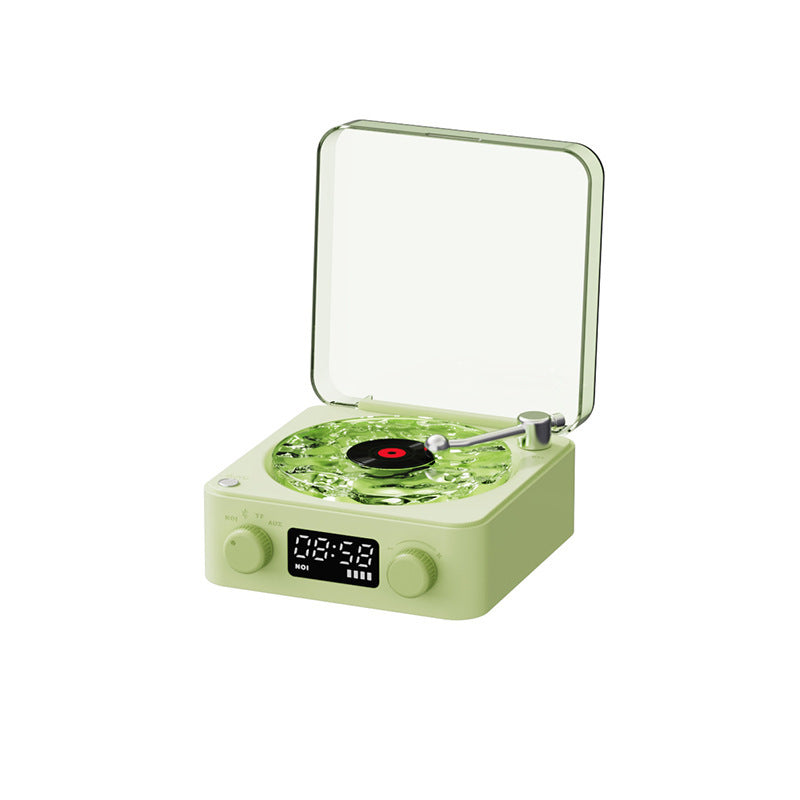 Retro Turntable-Style Bluetooth Speaker with Nature Sounds and Light (photo 10)