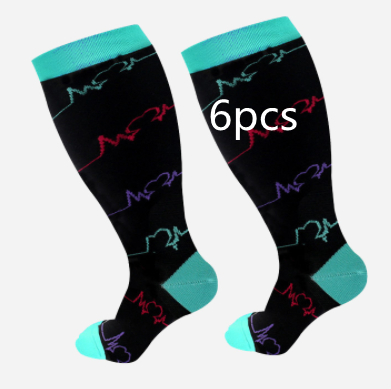 Plus-Size Printed Compression Socks (photo 39)