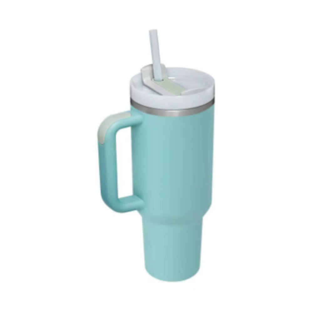 40 oz Insulated Stainless Steel Tumbler with Handle, Lid and Straw (photo 51)