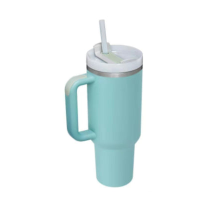 40 oz Insulated Stainless Steel Tumbler with Handle, Lid and Straw (photo 51)