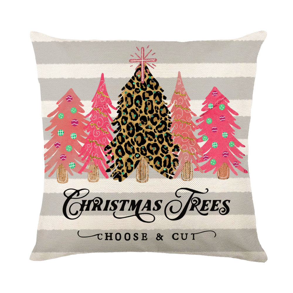 Snowflake Print Christmas Pillow Cover, 45 x 45 cm (photo 4)
