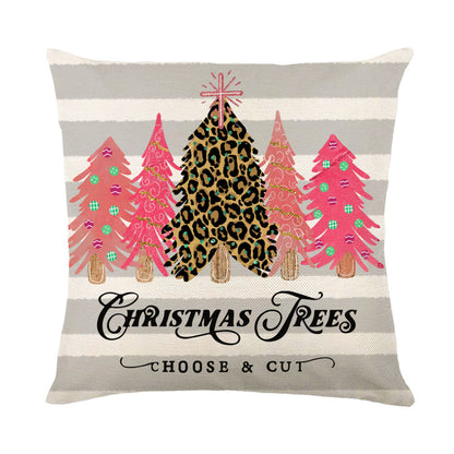 Snowflake Print Christmas Pillow Cover, 45 x 45 cm (photo 4)