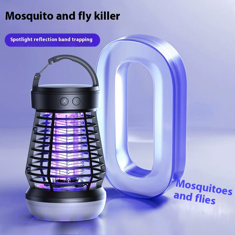2-in-1 Rechargeable Mosquito Lamp and Bug Zapper Racket (photo 2)