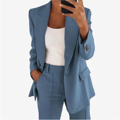Women's Blazer and Pants Two-Piece Set (photo 10)