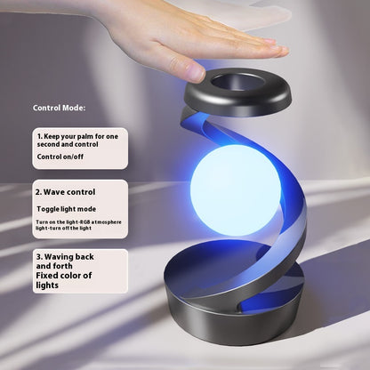 Rotating Moon Desk Lamp with Optional Wireless Charger (photo 6)