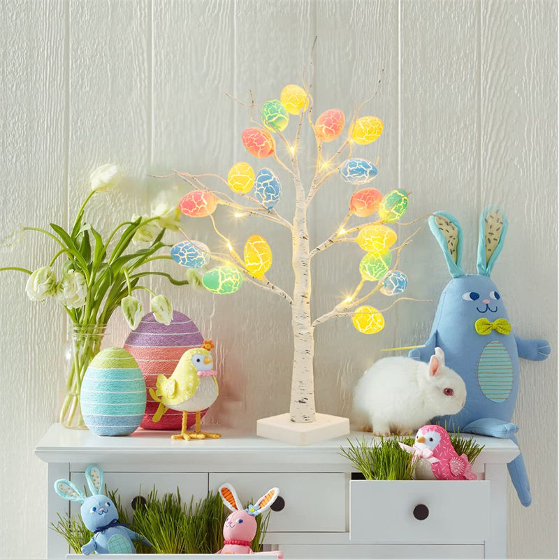 LED Birch Tree with Easter Egg Ornaments, 60 cm (photo 6)