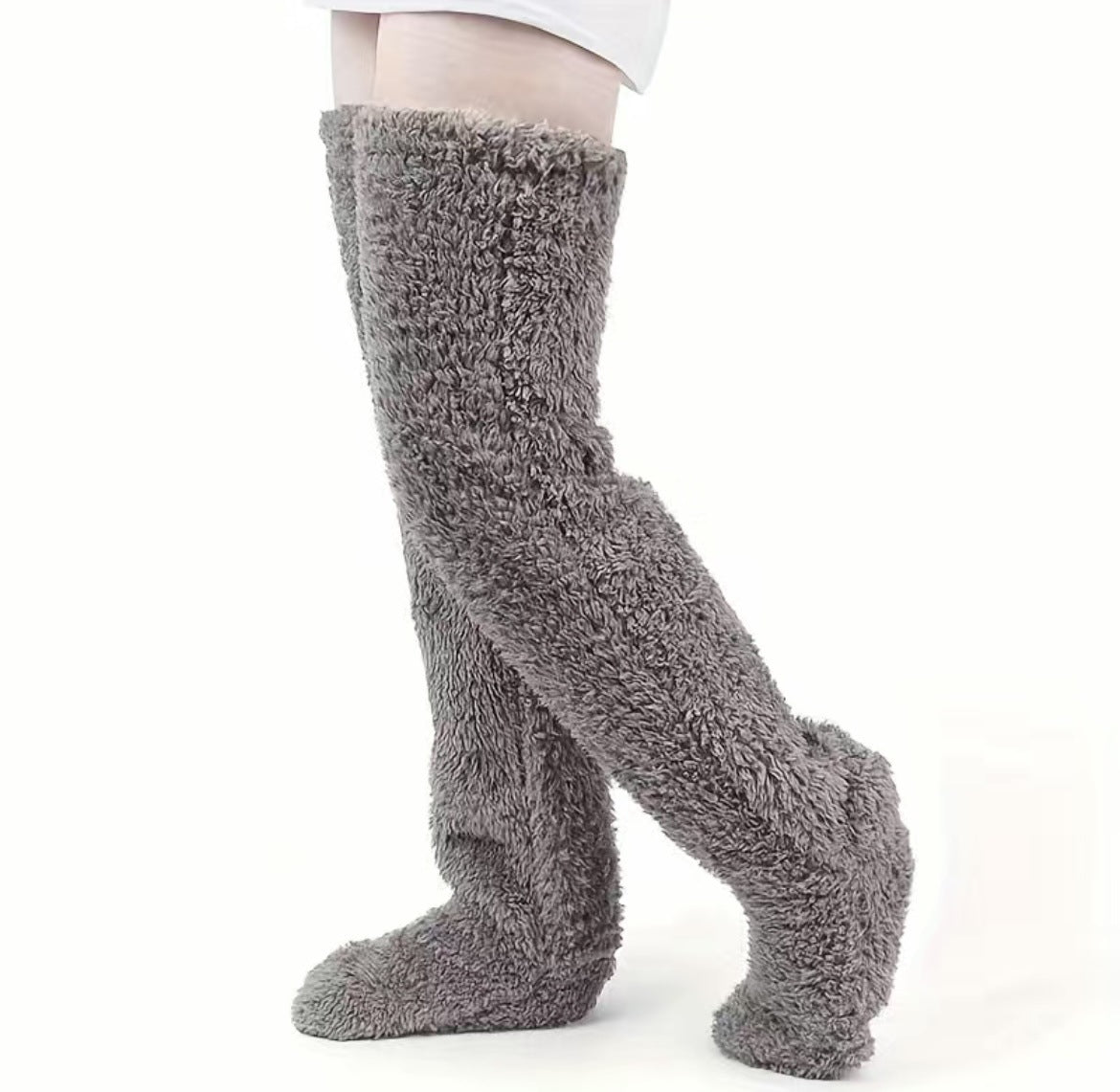 Over-the-Knee Fuzzy Long Socks (photo 48)