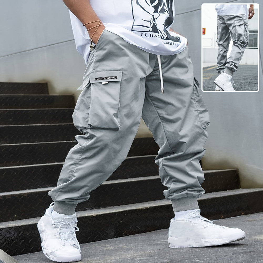 Men's Multi-Pocket Cargo Drawstring Pants