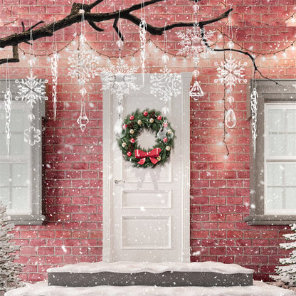 Clear Acrylic Icicle Christmas Ornaments, 10 Pcs (photo 7)