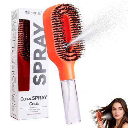 2-in-1 Detangling Brush with Built-In Mist Spray Bottle (photo 10)