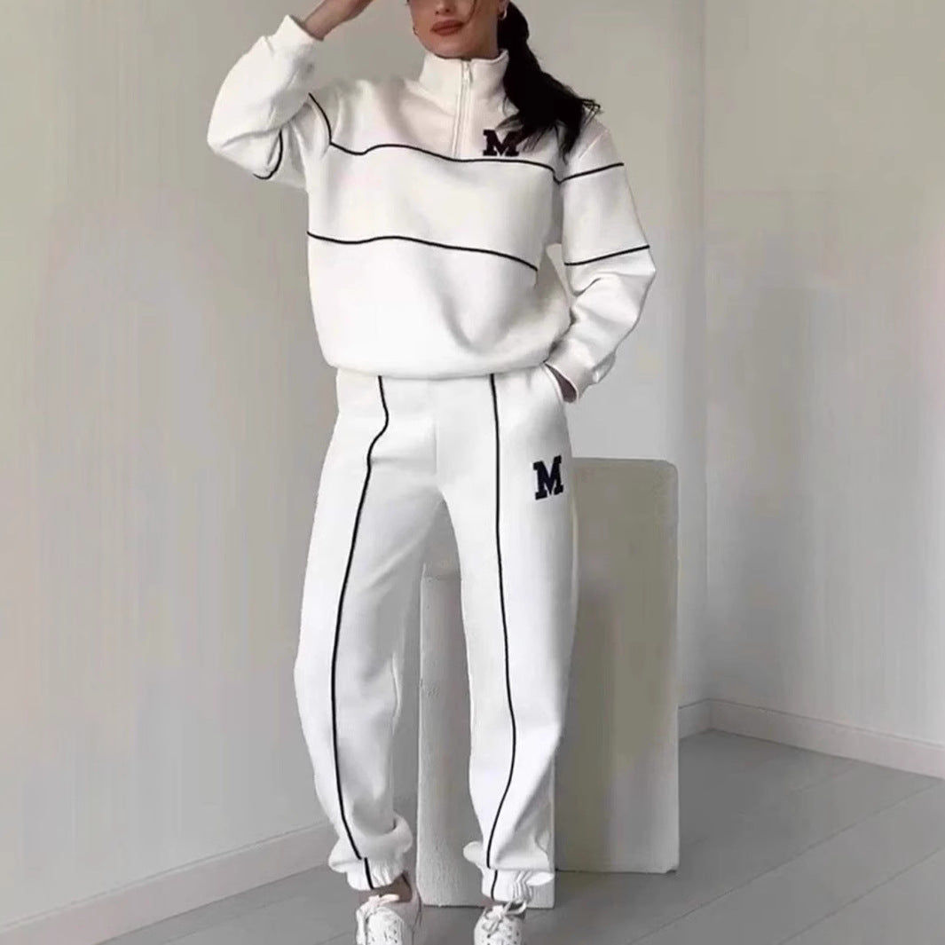 Women's Pullover Sweatshirt and Baggy Sweatpants Set (photo 6)