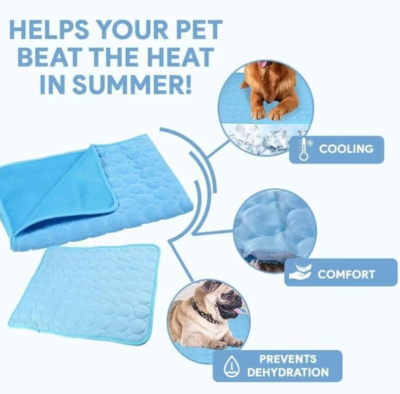 Pet Cooling Mat, Ice Silk Fabric, XS to XXL (photo 4)