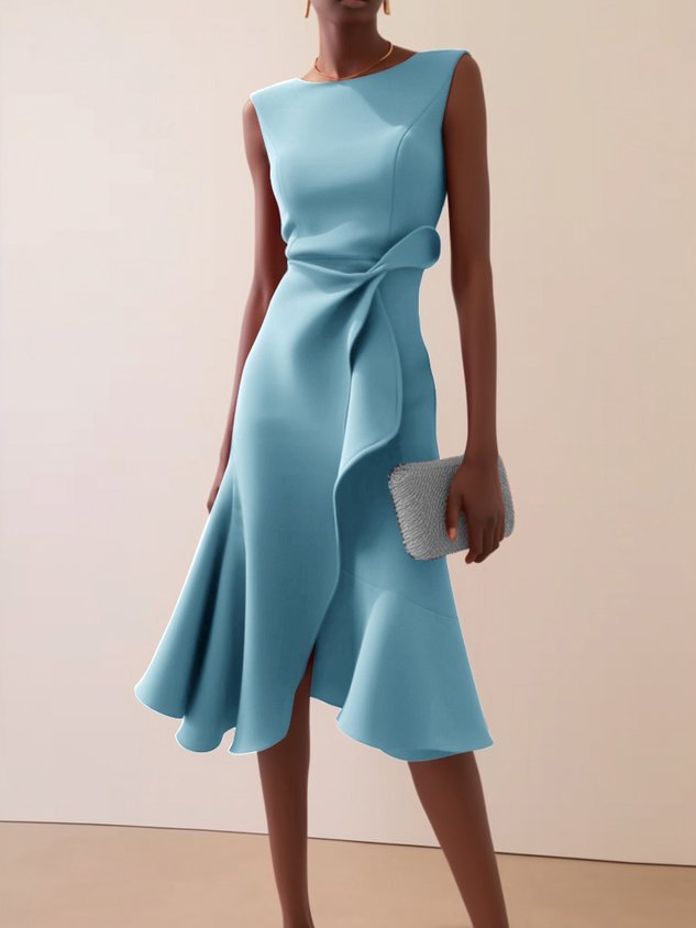 Women's Sleeveless Maxi Dress with Bow Detail (photo 6)