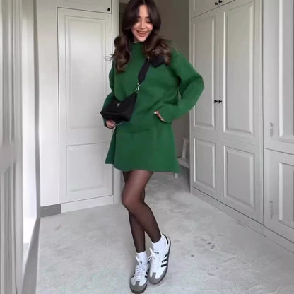 Women's Knit Sweater and Mini Skirt Set (photo 2)