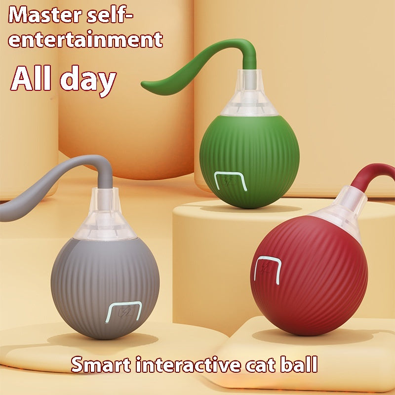 Automatic Rolling Cat Toy Ball with Tail (photo 3)