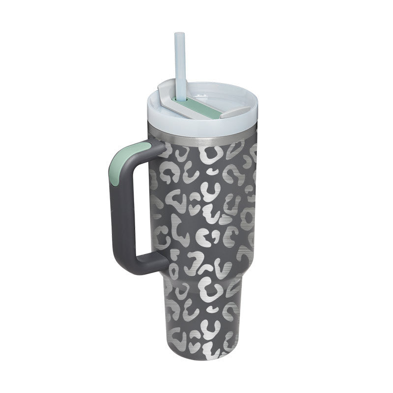 40 oz Insulated Stainless Steel Tumbler with Handle, Lid and Straw (photo 18)