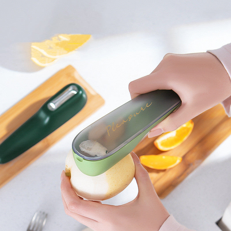 Vegetable and Fruit Peeler with Built-In Storage Tube (photo 3)