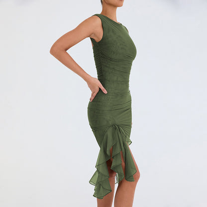 Women's Sleeveless Bodycon Midi Dress (photo 8)