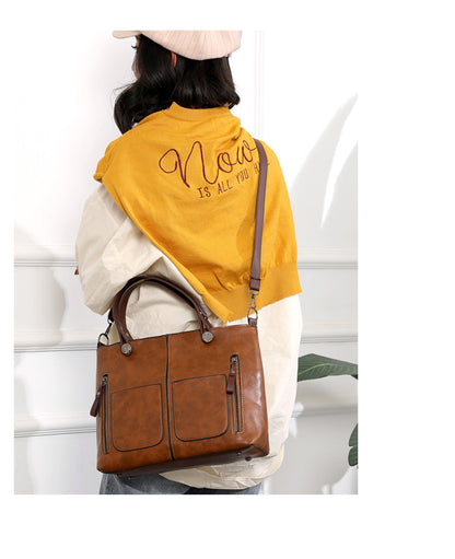 Women's Retro Large Crossbody Shoulder Bag (photo 8)