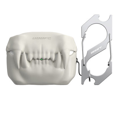 Teeth-Shaped Silicone Earbud Case with Keychain for AirPods (photo 2)