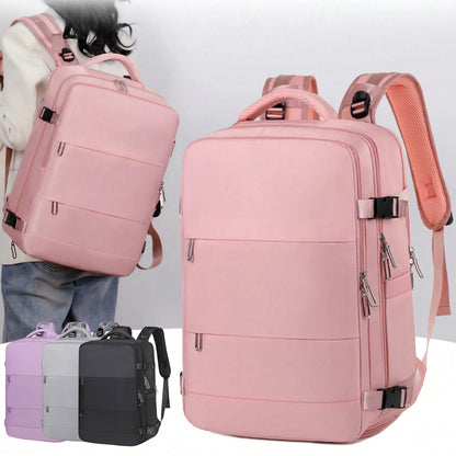 Large-Capacity Travel Backpack with Laptop Compartment