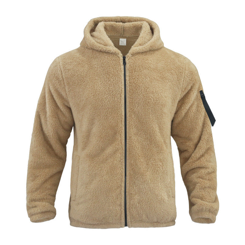 Men's Reversible Plush Hooded Zip Jacket (photo 10)