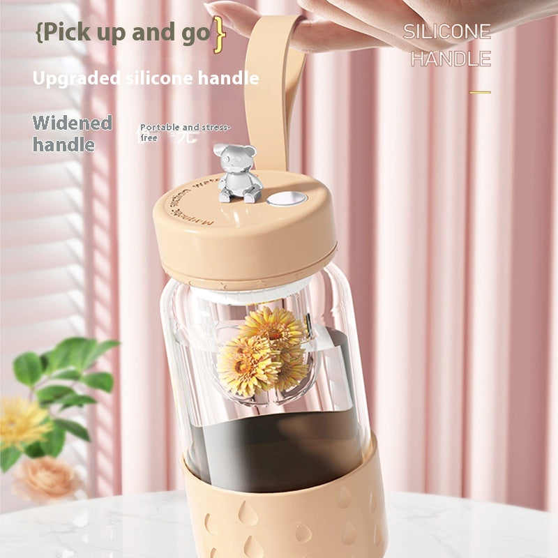 Glass Tea Infuser Tumbler with Magnetic Filter, 500 ml (photo 5)