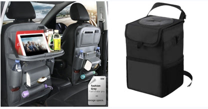 PU Leather Car Seat Back Organizer with Tissue Box (photo 28)