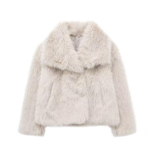 Women's Fluffy Plush Lapel Coat (photo 13)