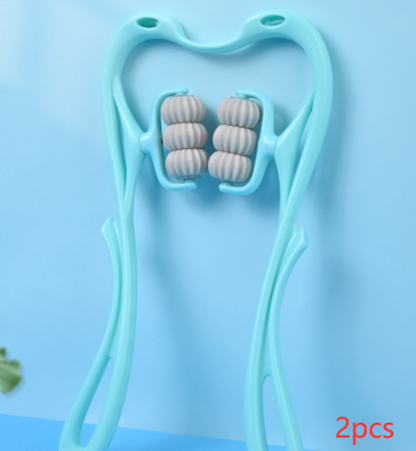 Manual Neck and Shoulder Massage Roller with Rolling Balls (photo 12)