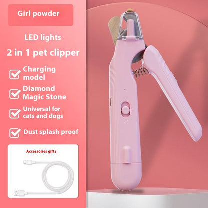 2-in-1 Pet Nail Clipper and Grinder with LED Light (photo 13)