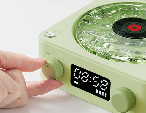 Retro Turntable-Style Bluetooth Speaker with Nature Sounds and Light (photo 8)
