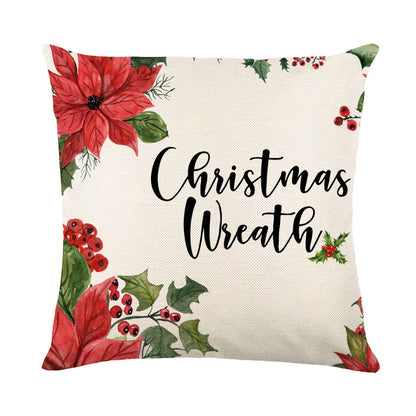 Snowflake Print Christmas Pillow Cover, 45 x 45 cm (photo 8)