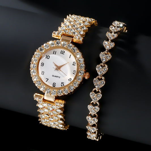 Women's Quartz Watch and Bracelet Set