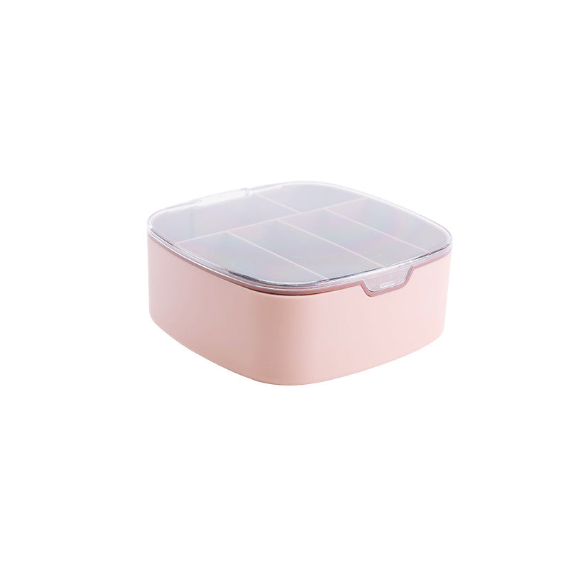 Cable Storage Box with Clear Lid, PP and PS - Pink (photo 1)