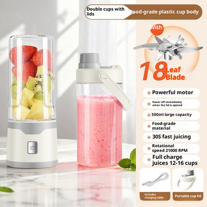 Rechargeable Portable Blender Cup, Single or Double Cup (photo 7)