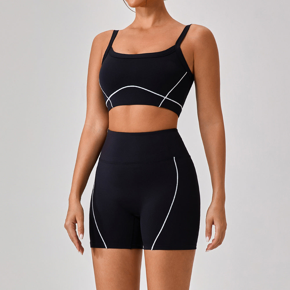Women's Strappy Contrast Yoga Set (photo 2)