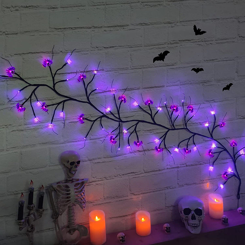 Halloween Bat or Pumpkin LED Vine String Light, 2 m (photo 5)
