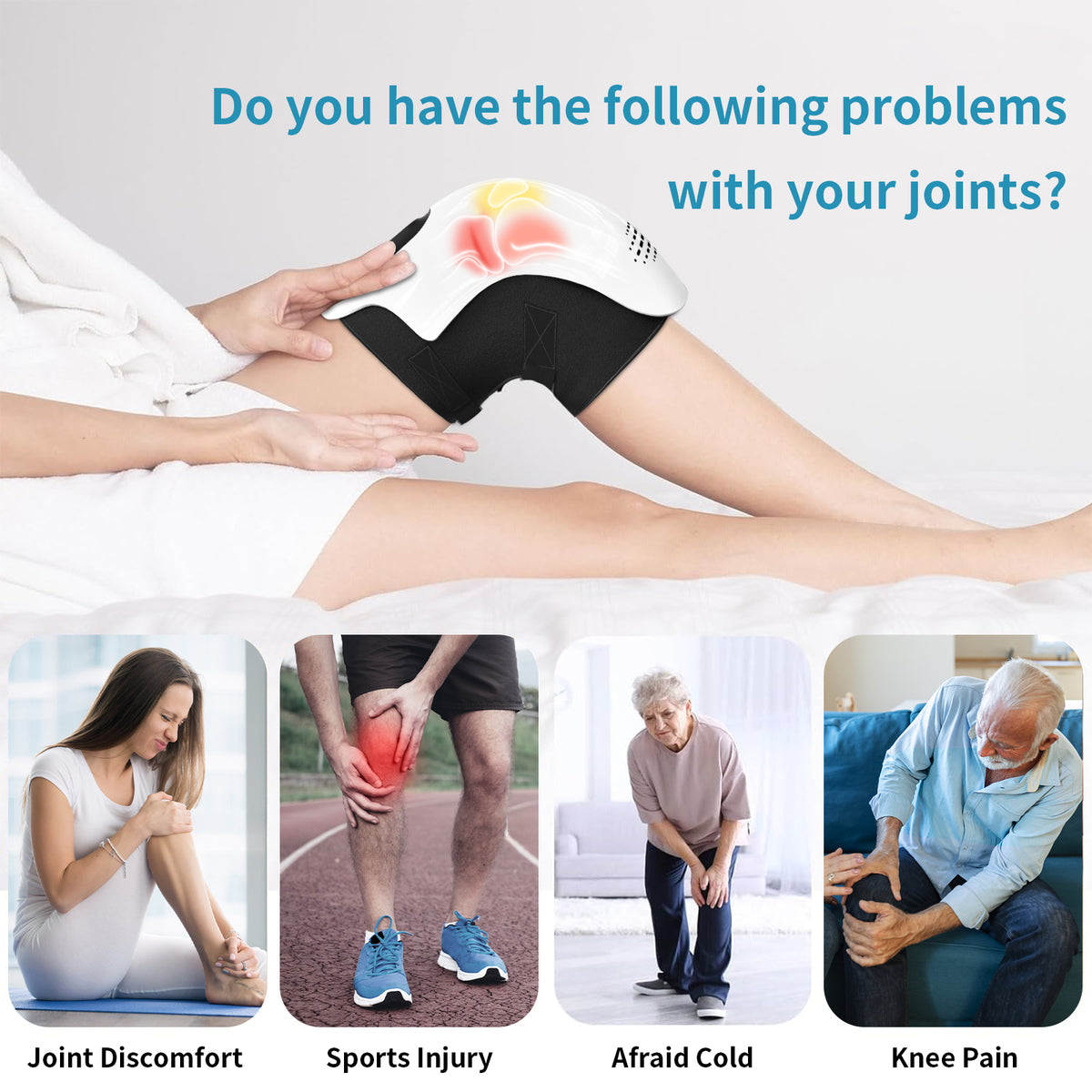 Rechargeable Heated Knee Massager with Vibration (photo 3)