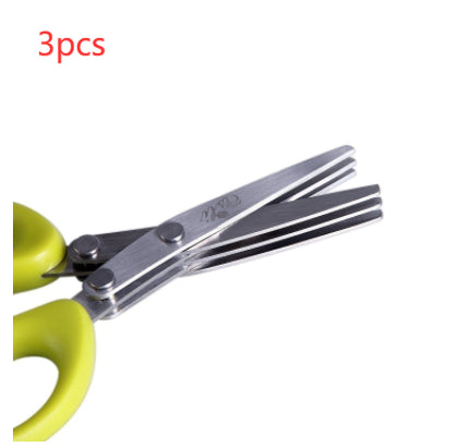 Multi-Blade Stainless Steel Herb Scissors (photo 14)