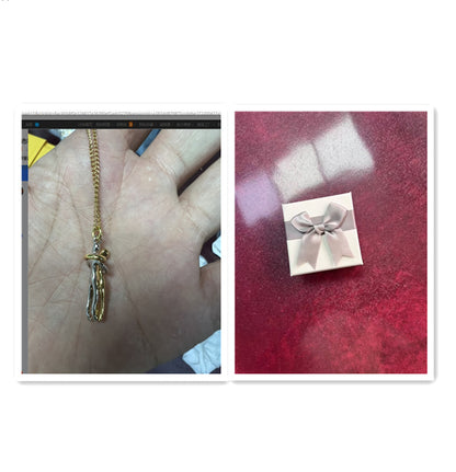 Hugging Figures Pendant Necklace (photo 32)