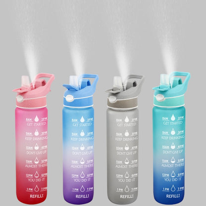 1 L Water Bottle with Spray Mist and Straw (photo 3)