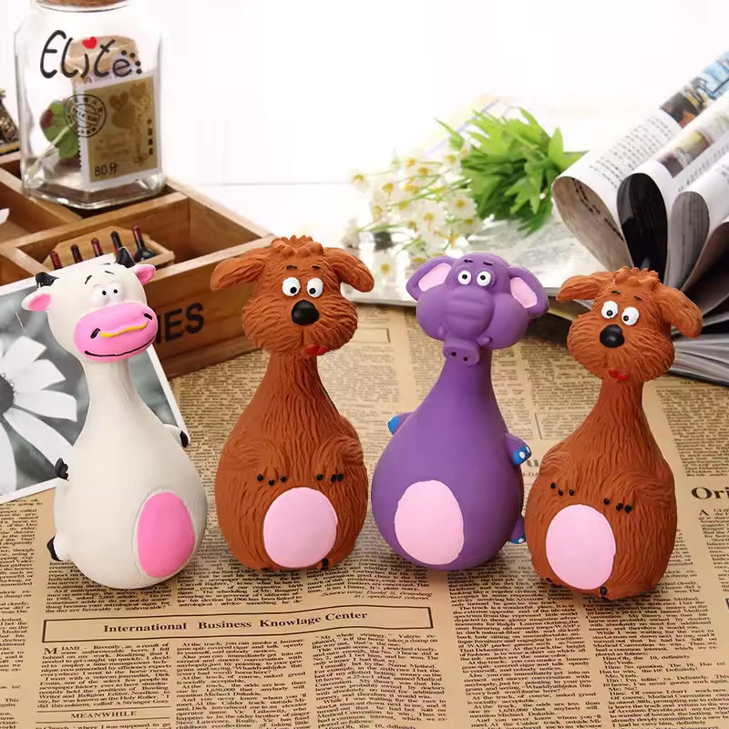 Latex Dog Chew Toys with Squeaker, 4 Pack (photo 5)