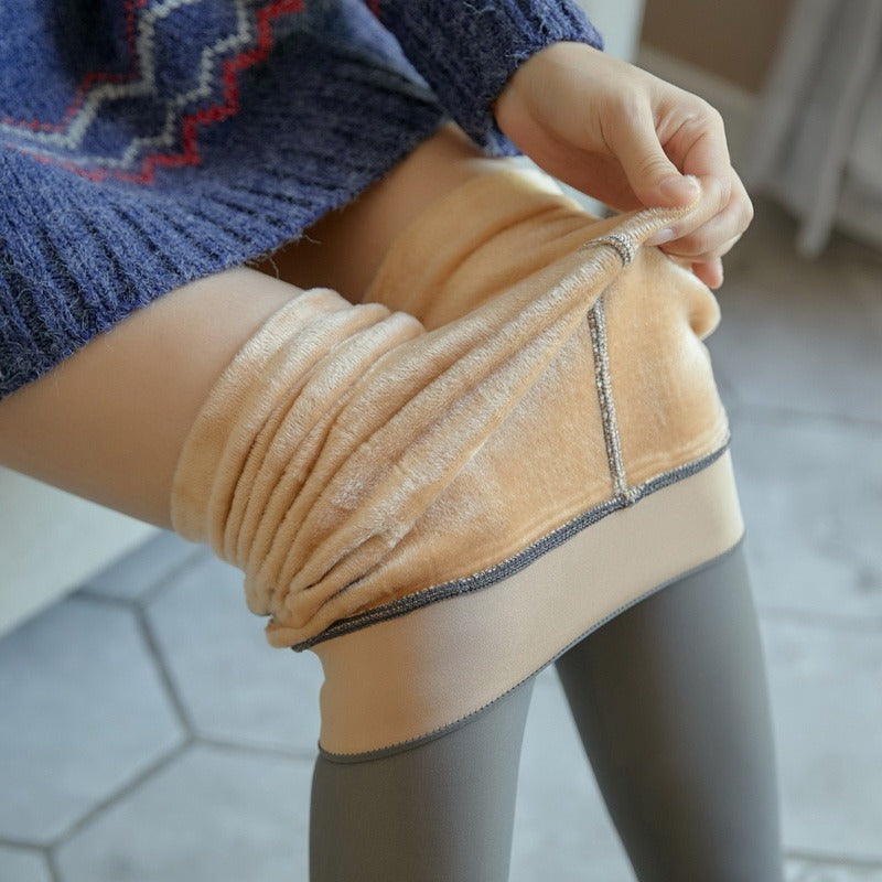 Women's Fleece-Lined Sheer-Look Tights (photo 8)
