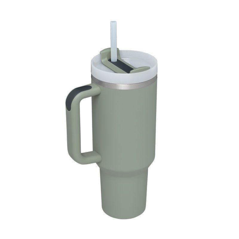 40 oz Insulated Stainless Steel Tumbler with Handle, Lid and Straw (photo 31)