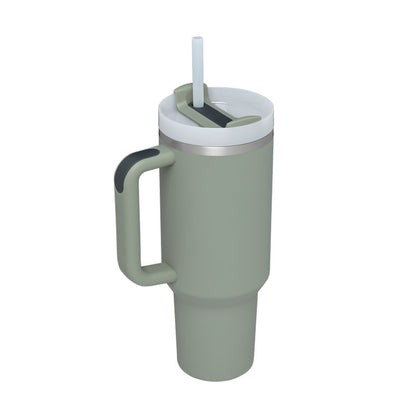40 oz Insulated Stainless Steel Tumbler with Handle, Lid and Straw (photo 31)