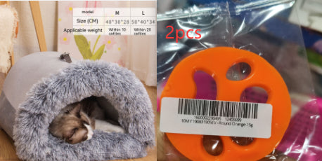 Portable Long-Plush Cat Nest (photo 10)